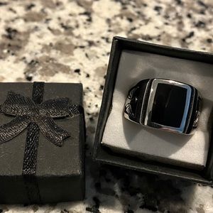 Black Onyx Bikers Ring